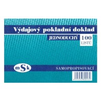 Výdajový pokladní doklad jednoduchý A6 propisovací - mSk 43
