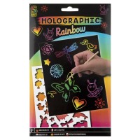 Holografický škrabací obrázek - Rainbow - 220002