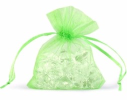 Dárkový sáček organza 12 x 17 cm - zelený - 249639