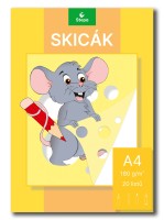 Skicák A4 - 20 listů, 180 g/m2