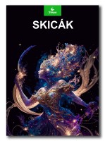 Skicák A4 - černé listy - 20 listů