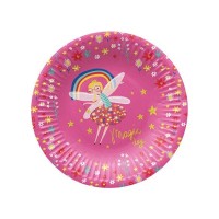 Papírové talíře malé - Fairy Unicorn- 18 cm - 8 ks - 	PPD8003800