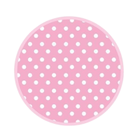 Papírové talíře malé - Dots Pink - 18 cm - 8 ks - TM01_OG_038307