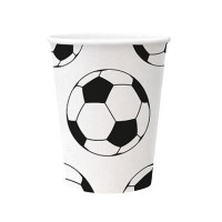 Papírové kelímky - Soccer Ball - 250 ml - 8 ks - PC8003500