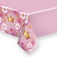 Papírový ubrus - Pink Princess Crown - 120 x 180 cm - OD01_OG_P_040801