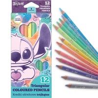Trojhranné pastelky Stitch pastel - 12 ks - 92047PTR