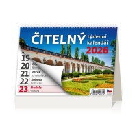 Stolní kalendář 2026 - Čitelný týdenní kalendář - S27-26







