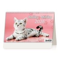 Stolní kalendář 2026 - Kočky - S33-26









