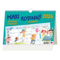 Stolní kalendář 2026 - MAXI Rodinný plánovací kalendář - S36-26








