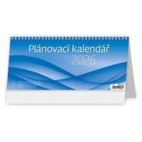 Stolní kalendář 2026 - Plánovací kalendář MODRÝ - S64-26

