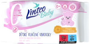 Vlhčené ubrousky Linteo Baby - Soft a Creme - 72 ks - 25751