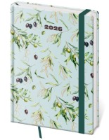 Denní diář A5 Vario s gumičkou - Olive - DV422-15-26



