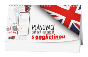 Stolní kalendář 2026 - Plánovací daňový kalendář s angličtinou - BSN5-26