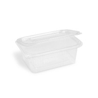 Miska hranatá průhledná s víčkem 1000 ml 	