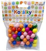 Dřevěné korálky - 12 mm - 50 ks - PK510-35