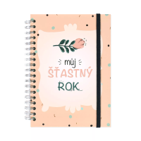 Nedatovaný kroužkový diář - Floral - DKN - 23728