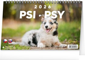 Stolní kalendář 2026 - Psi – Psy CZ/SK - PGS-35347