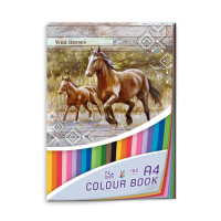 Blok barevných papírů A4 - Wild horses - 1703-0414 