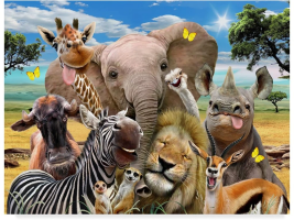 Diamantový obrázek - Safari - 30 x 40 cm - 1004873