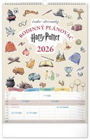 Rodinný plánovací kalendář 2026 - Harry Potter - PGN-35768-L

