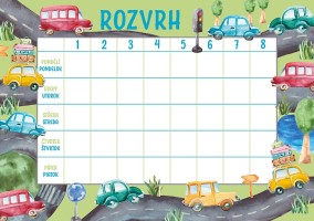 Rozvrh hodin - Auta - BR062