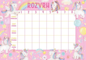 Rozvrh hodin - Jednorožci - BR056
