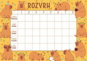 Rozvrh hodin - Kapybary - BR061