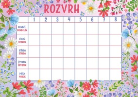 Rozvrh hodin - Květiny - BR057