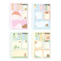 Samolepicí bloček capybara se spirálou - set - 7501644