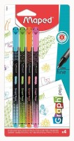 Linery MAPED Graph'Peps Deco - pastelové barvy - 4 ks - 0071/9749043