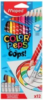 Pastelky MAPED Color'Peps Oops! - 12 ks s pryží - 0086/9832812