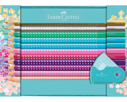 Trojhranné pastelky Faber-Castell Sparkle - 20 ks + ořezávátko - 2016410