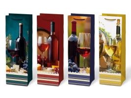 Dárková taška na víno T12 - mix 88 - 12 x 36 cm - 5252890