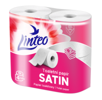 Toaletní papír Linteo SATIN, 3vrstvý, 4 role - 20696