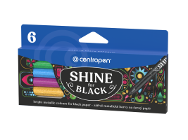 Souprava popisovačů - Shine 4 black - 6 ks - 2590/6