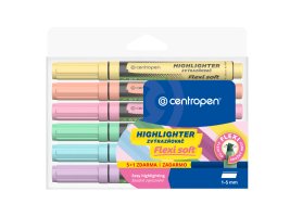 Sada zvýrazňovačů Flexi pastel - 6 ks - 8542/6