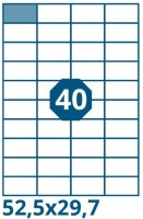 Print etikety A4 - 52,5 × 29,7 mm - 100 ks