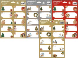 Samolepicí jmenovky na dárky - 17 x 26 cm - 54067