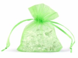 Dárkový sáček organza 15 x 23 cm - zelená - 9660