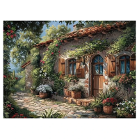 Diamantový obrázek - Dům s dřevěnými okenicemi - 30 x 40 cm - 2002238 Diamantový obrázek - Dům s dřevěnými okenicemi - 30 x 40 cm - 2002238