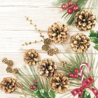 Vánoční ubrousky Daisy L - Pines and Larch Twig - SD_GW_017401