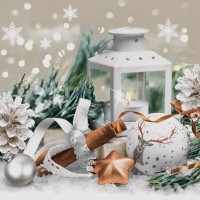 Vánoční ubrousky Daisy L - Lantern with Cinnamon Sticks - SD_GW_023701