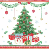 Vánoční ubrousky Daisy L - Presents under Xmas Tree - SD_GW_022501