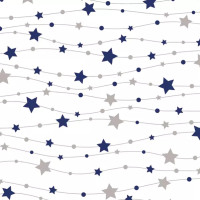 Vánoční ubrousky Daisy L - Little Stars Navy & Silver - SD_GW_021402