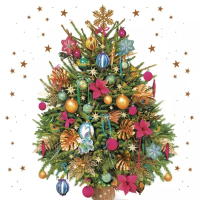 Vánoční ubrousky Daisy L - Photo Christmas Tree - SD_GW_021001