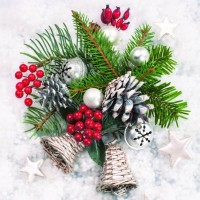 Vánoční ubrousky Daisy L - Xmas Winter Decor - SD_GW_010101