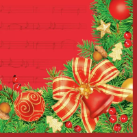 Vánoční ubrousky Daisy L - Christmas Wreath Red - SD_GW_001201