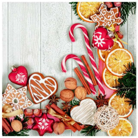 Vánoční ubrousky Daisy L - Tasty Christmas Arrangement - SD_GW_009701