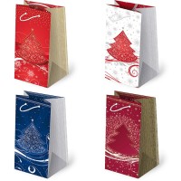 Vánoční dárková taška - 10 x 22 cm - T7-S34 Vánoční dárková taška - 10 x 22 cm - T7-S34