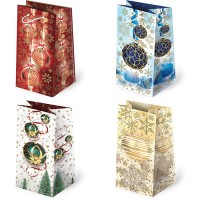 Vánoční dárková taška - 10 x 22 cm - T7-S40